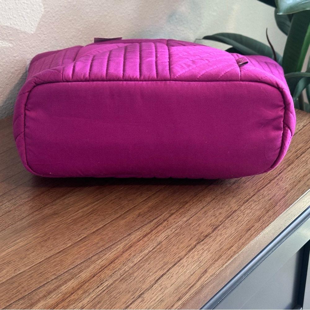 NWT - Vera Bradley Dark Raspberry Quilted Tote - Picture 6 of 11